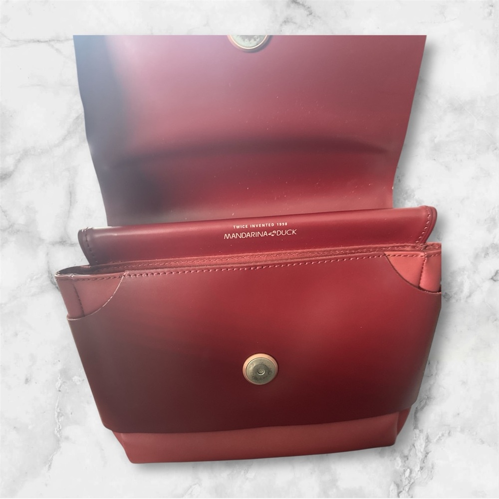 Mandarin Duck Vintage Leather Clutch Bag EUC - Picture 3 of 4